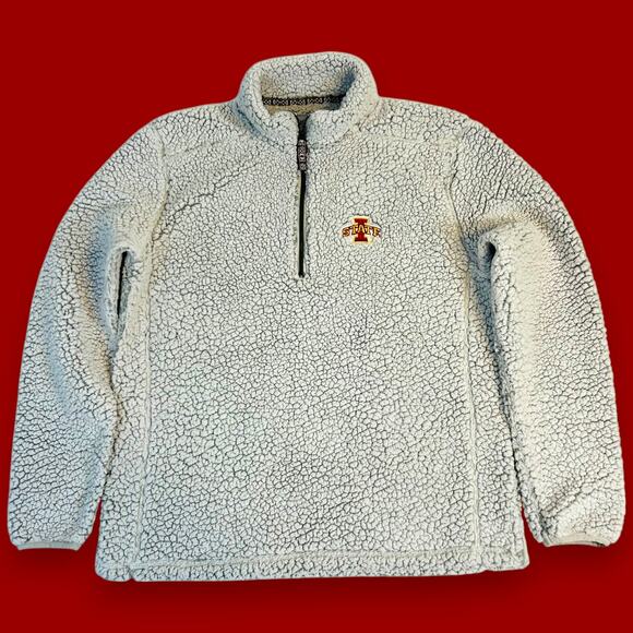 Iowa State Cyclones Mens M Sweater 1/4 Zip Fleece Summit Sportswear 100% Poly - Picture 1 of 7